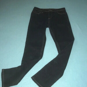 FADED GLORY denim skinny jeans organic cotton dark blue wash NEW size 16 S